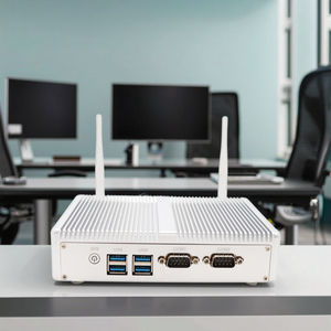 Mini PC avec Intel Core I3-5005U 8GB DDR3L 256GB MSATA SSD VGA double affichage 2 * RJ45 Giga LAN Win 10 prise AU sans ventilateur - Product Image 1