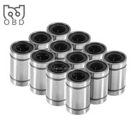 Rodamiento Lineal LM8UU de Acero Cromado de Precisión P0 para Máquina de Carpintería, Herramienta Mecánica, Movimiento Deslizante, Diámetro de Eje de 25 mm, 3D