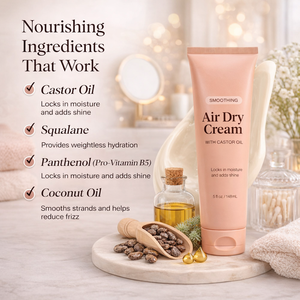 Crème lissante pour <span class=keywords><strong>cheveux</strong></span> à séchage à l'air |   Crème coiffante anti-frisottis à l'huile <span class=keywords><strong>de</strong></span> ricin et <span class=keywords><strong>de</strong></span> noix <span class=keywords><strong>de</strong></span> coco |   Améliorateur <span class=keywords><strong>de</strong></span> texture léger - Product Image 5