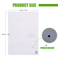 Sacs plats biodégradables translucides givrés avec impression personnalisée, pochette intérieure anti-humidité et anti-poussière pour appareils électroniques PLA+PBAT