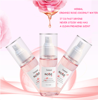Marque Blanche Rosas Tonique Facial en Spray Brume Hydratante Personnalisée Bouteille de Soins de la Peau Rose de Damas Eau Florale Pure Bio