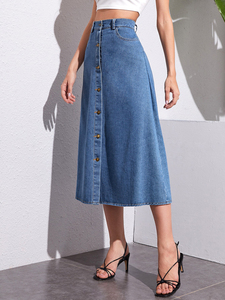 2024 New Fashion Denim Jean <strong>Skirt</strong> Women Light Blue Jean <strong>Skirts</strong> High Hip Circumference Jean <strong>Skirt</strong> for Lady - Product Image 6