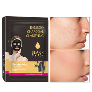 มาส์กหน้าแบบแผ่นไม่ถักทอ แบรนด์ส่วนตัว บำรุงผิว ทำความสะอาดล้ำลึก มาส์กหน้าถ่านไม้ไผ่สีดำ ขายดีที่สุด - Product Image 2