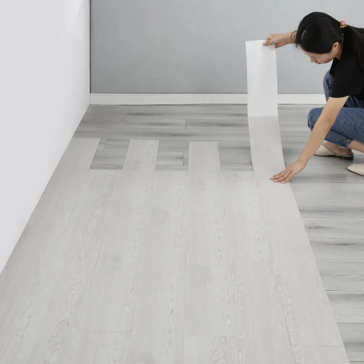 100% Manufacturer Luxury Wood Look Sheet LVP Flooring Vinyl Plank Peel and Stick Plastic Floor Tiles Waterproof PVC Floor Tiles