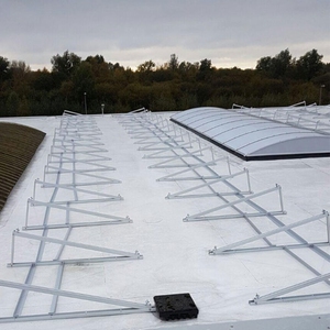 Solar <strong>Flat</strong> Roof Ballasted Mounting Frames Ground <strong>System</strong> Install PV Panel Non Penetrating Racking for South Support - Product Image 5