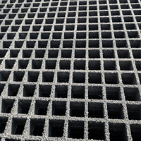 Grille en fibre de verre GRP/FRP légère, résistante à la corrosion, épaisseur 25 mm, 1m x 1m, pour couvercle de fosse d'arbre, vente directe usine