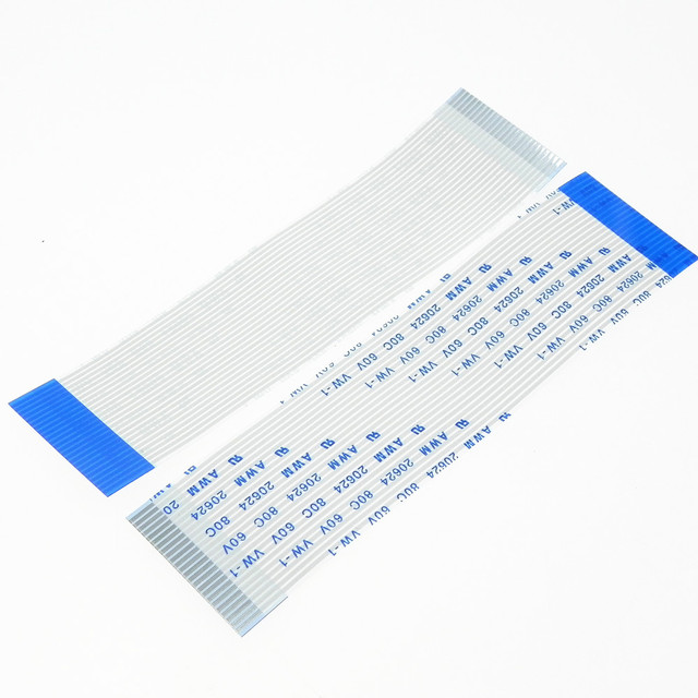 Customized Awm 20861 105c 60v 24 Pin 1.0mm Pitch PTFE Insulated Flexible Flat Ffc Cable for Electronic Use