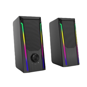 ลำโพงเกมมิ่ง 2.0 แชนแนล RGB LED สำหรับคอมพิวเตอร์ตั้งโต๊ะ พร้อมเอฟเฟกต์แสงสีสันสดใส สำหรับการตั้งค่าเกมบนพีซี - Product Image 1