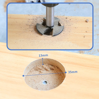Foret Forstner 35mm 3 cannelures carbure pointe bois tarière coupe-bois scie cloche coupe pour outils électriques forets