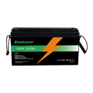 Batterie au lithium Lifepo4 pour camping-car, 12V/24V 200Ah, 6000+ cycles, qualité Kamada, alimentation directe d'usine, avec Bluetooth - Product Image 2