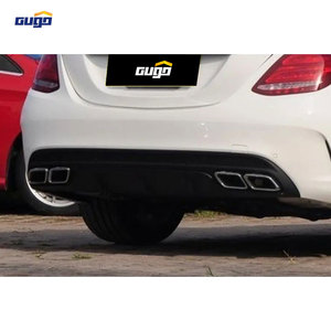 Kit de Carrocería GUGO <span class=keywords><strong>W204</strong></span>, Difusor Trasero con Puntas de Escape para Mercedes-Benz Clase C 2007-2014, Difusor Trasero con Puntas de Escape, Parachoques de ABS - Product Image 5