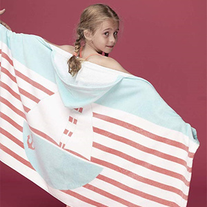 Telo da bagno a scialle in cotone per bambini - Product Image 2
