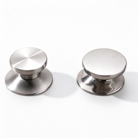 Bouton de couvercle de casserole en acier inoxydable 201SS personnalisé, haute qualité, résistant à la chaleur, compatible four, écologique, pièces de batterie de cuisine, direct usine