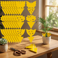 Piège à colle personnalisé en forme de soleil pour plantes fruitières en pot, résistant à l'eau, pour l'attirage des insectes et la protection des fleurs