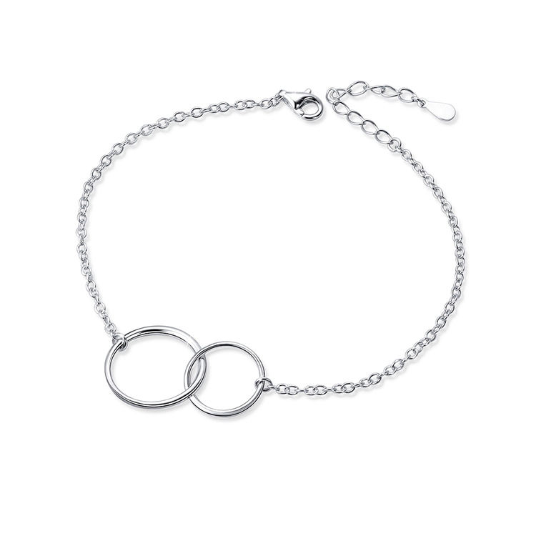 925 Sterling Silver Mother Daughter Bracelets Tiffany Style