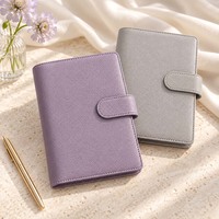 Hongbo 35 Warna A6 Pebble Leather Luxe Money Budget Binder dengan Nama/Logo Pribadi sebagai Hadiah Alat Tulis/Kantor Terlaris