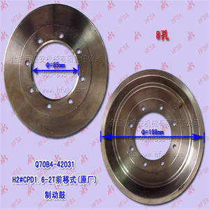 Venta al por Mayor de Piezas de Montacargas Isuzu, Discos/Tambores de Freno Originales de Fábrica, Heli H2 # Tambor de Freno para Carretilla Elevadora CQD1.6-2T - Product Image 1