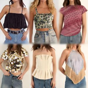 Wholesale Women's Bulk Tops Summer Fashion Printed Casual Tops Inventory Randomly Shipped - Product Image 2
