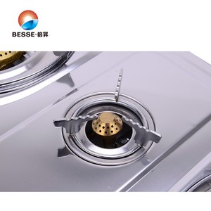 Cuisinière à gaz portable à deux brûleurs en acier inoxydable avec commande par bouton et allumage piézoélectrique, idéale pour usage hôtelier, avec fonction de sécurité anti-extinction de flamme et nettoyage facile. - Product Image 5