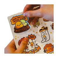 Autocollants personnalisés en PVC imperméable avec impression UV dorée pour bouteilles (usage cadeau et artisanat)