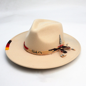 Chapeau rétro vintage noir Fedora rigide à larges bords hommes femmes chapeau 100% chapeau en feutre de laine, chapeaux <span class=keywords><strong>Borsalino</strong></span> faits à la main brûlés en détresse - Product Image 4