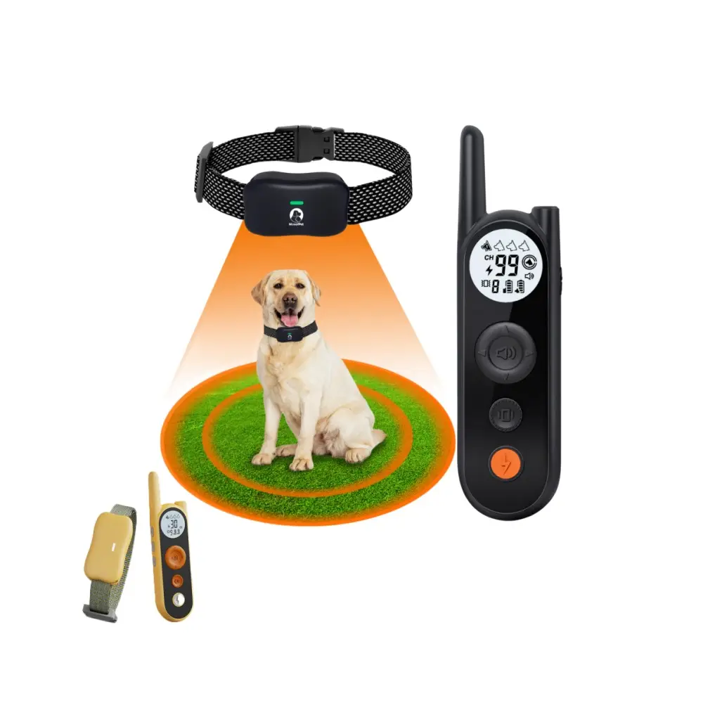 Mimofpet bark Collier de dressage de chien à télécommande électrique avec collier de choc à distance pour chiens avec modes de vibration et de bip