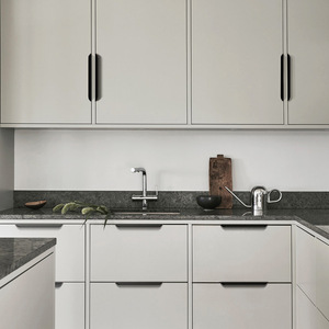 Embedded Thumb Concealed <b>Handle</b> Aluminum Alloy Door Mount Black <b>Brushed</b> Gold Matte Gray White Invisible Cabinet Drawer <b>Handle</b> - Product Image 3