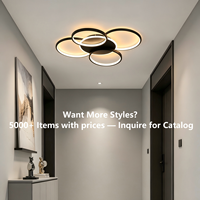 Plafonnier LED moderne à 4 anneaux entrelacés, intensité variable, pour salon, chambre, salle à manger, hall d'entrée, cuisine