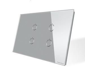 Interrupteur mural en verre trempé YuHe Group, 1 gang 1 voie, commande tactile, design minimaliste, IP20, 16A, 250V - Product Image 4