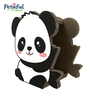 Niedliches Panda-Design Modernes Großes Katzen-Kratzbrett aus Wellpappe, Verschleißfest und Komfortabel, Katzenbaum - Product Image 5