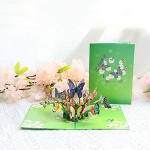การ์ดอวยพรวันเกิดแบบป๊อปอัพรูปผีเสื้อพิมพ์สี 3 มิติ - Product Image 2