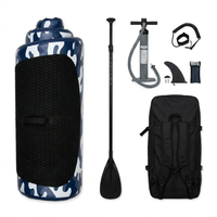 Planche de SUP gonflable en PVC camouflage marine, multi-usages pour le tourisme, le yoga, le fitness, la pêche, avec pompe, pagaie et sac à dos – Vente en gros