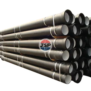 JSP ISO2531 EN545 EN598 Tubo de ferro dúctil K9 C40 C30 C25 Sistema de água Tubo de ferro dúctil Preço por metro Tubo de ferro fundido/dúctil