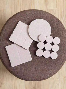 Patins de protection pour meubles en feutre noir vierge, taille personnalisée, faible MOQ, pour la prévention des dommages au sol (OEM) - Product Image 3