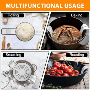 En gros, Sangle de cuisson en silicone réutilisable avec longues poignées, résistante à la chaleur et antiadhésive, pour la cuisson du pain au levain et comme tapis de cuisson pour fours hollandais - Product Image 3