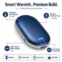 Calentador de Manos Eléctrico con Banco de Energía de 5200mAh 35-48 ° Calentador Inteligente C Smart Temp de Doble Cara, Recargable por USB-C en 5 Segundos, de Aluminio, OEM