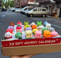 Calendrier de l'Avent Noël 2026 – Boîte Mystère 24 Jours – Jouet Squishy Anti-Stress en Forme de Dumpling – Jouet Sensoriel Fidget – Coffret Cadeau