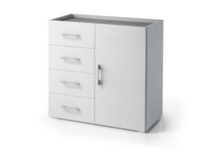 Armoire de rangement italienne moderne, placard de chambre à coucher, armoire en bois, armoires de rangement avec tiroirs et porte - Product Image 2