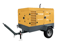 Compresseur d'air portable à vis diesel Airking, dernière génération, lubrifié, refroidi par air, certifié CE, ASME, ISO, avec roues