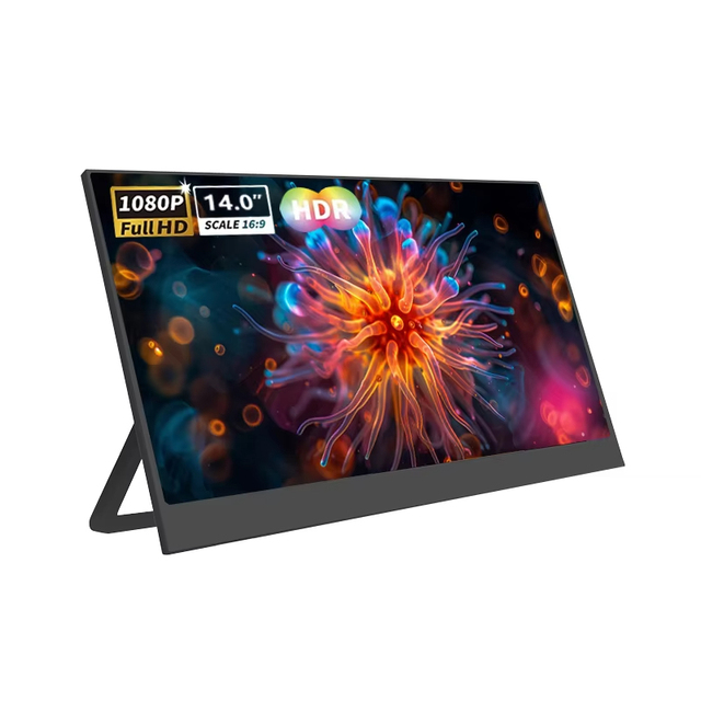 Factory Low MOQ Portable Double Monitor 14.0 Inch IPS Monitor 4K Attachable Portable Monitor for Laptop