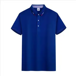 New Design Custom Logo Men Clothes Short Sleeved Polyester Spandex Quick-dry Golf T Shirt Casual Lapel Polo Shirt