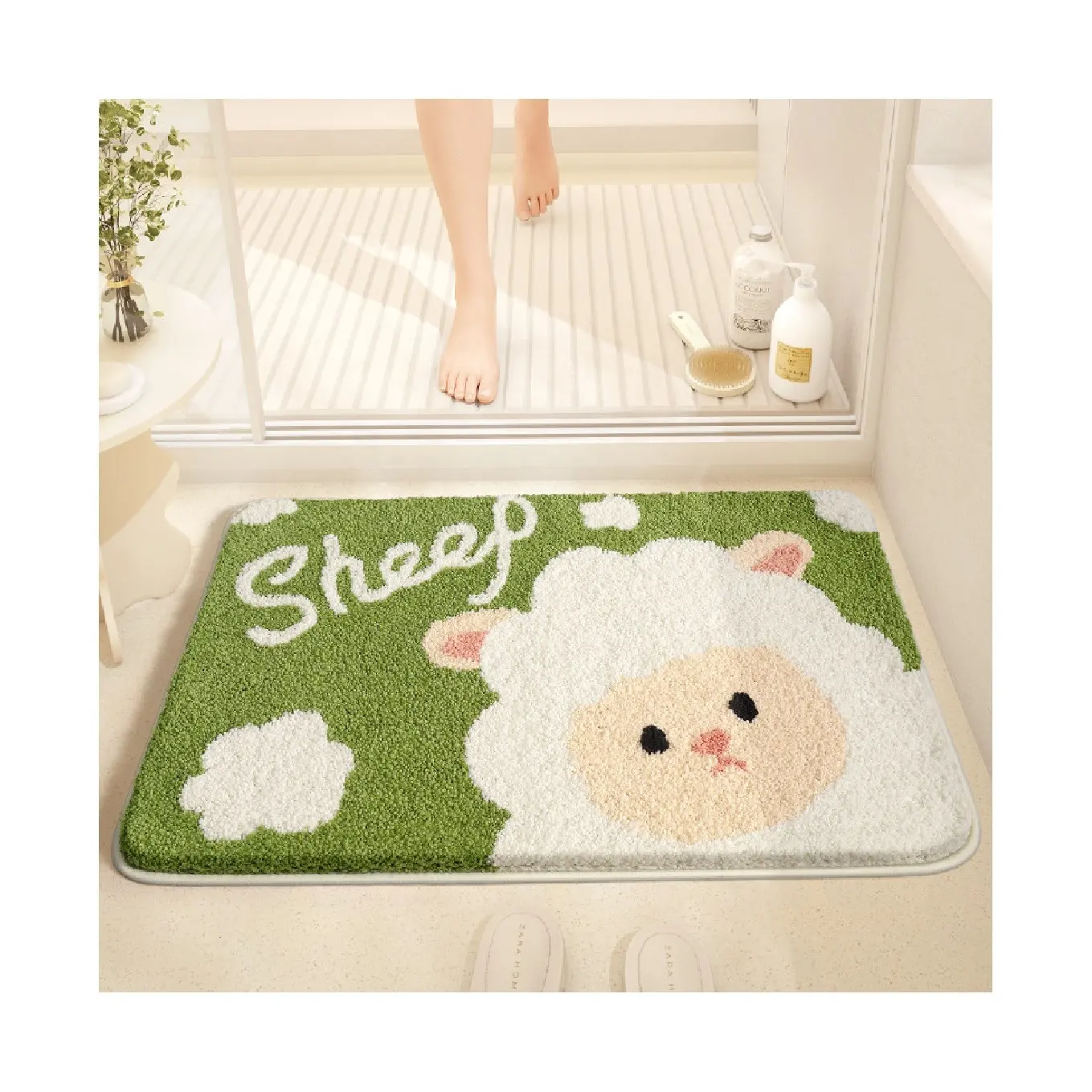 Wholesale Absorbent Anti Slip Bath Door Mats With Logo Animal Pattern For Kids Area Rugs Used In Living Room Carpets