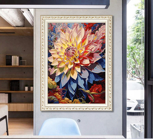 ภาพวาดระบายสีตามตัวเลข DIY ลายดอกไม้ทันสมัยสำหรับผู้ใหญ่ - งานศิลปะบนผ้าใบรักษ์โลกพร้อมการพิมพ์ดิจิทัล - Product Image 2