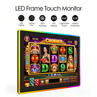 Pantalla Táctil Capacitiva para Kiosco, Pantalla LCD Digital, Monitor Vertical Publicitario con Luz LED RGB, Monitor Táctil para Juegos