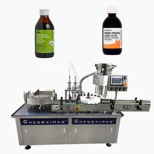 Máquina automática de llenado y tapado de jarabe, línea de producción de llenado de líquido oral de 30ml y 50ml