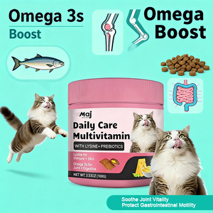 Golosinas Masticables Multivitamínicas Crujientes y Cremosas para Gatos OEM, para la Salud Inmunológica, Apoyo Articular, Vitaminas con Lisina y Probióticos - Product Image 4