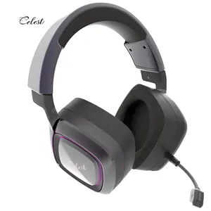 Celest Headphone lipat berkabel Earmuff lipat lipat latensi rendah earphone Noise Cancelling dengan mikrofon