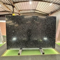 Dalle de terrazzo en pierre naturelle, comptoir de luxe en terrazzo, projet d'aménagement intérieur commercial moderne