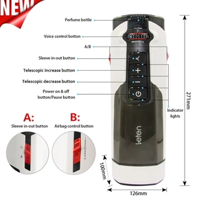 Copa de Masturbación Masculina <span class=keywords><strong>Leten</strong></span>, <span class=keywords><strong>Masturbador</strong></span> para Hombres con Rotación Automática, Telescópico, Calefacción y Vibrador con Voz de Vagina - Product Image 6