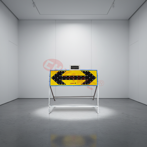Señal de Tráfico LED Solar Intermitente YW-JT01, Precio Inmejorable, Flecha Bidireccional de Aluminio con Lámina No Reflectante, Advertencia Vial - Product Image 1
